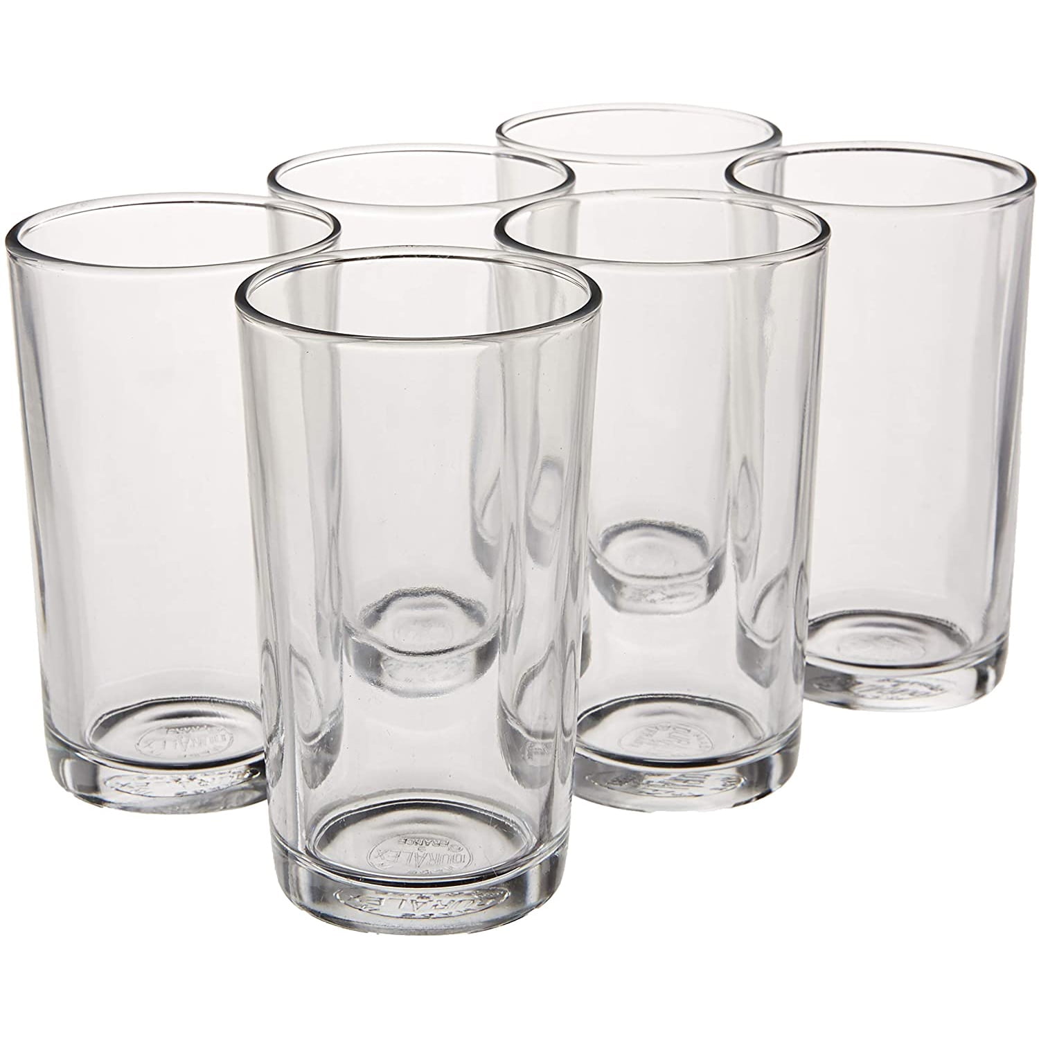 Duralex Unie 11.5 Ounce Clear Glass Drinkware Tumbler Drinking Glasses - Glass Water Bottle With Silicone Sleeve And Straw