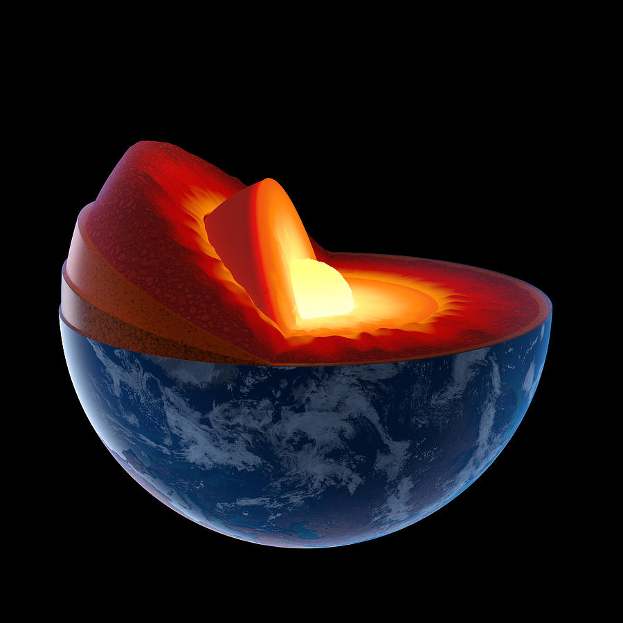 Earth Core Structure - Isolated Photograph by Johan Swanepoel - Core Power Protein Shake Vs Premier Protein