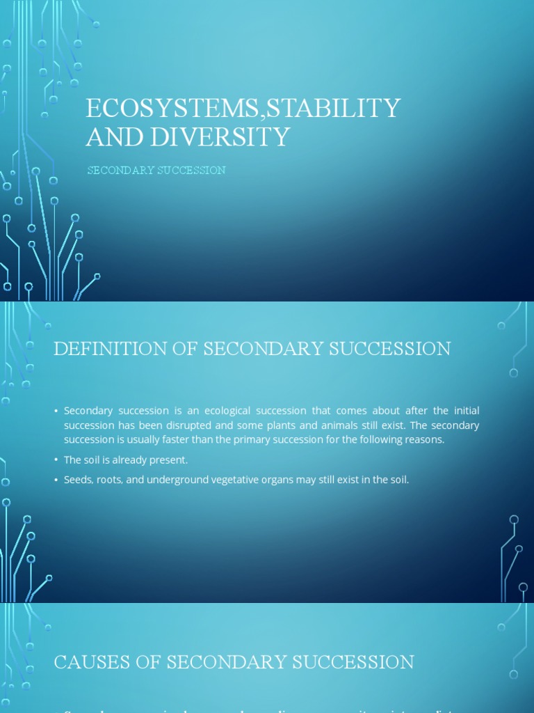 Ecosystems, Stability and Diversity | PDF - Determine The Stability Of Each Ecosystem.