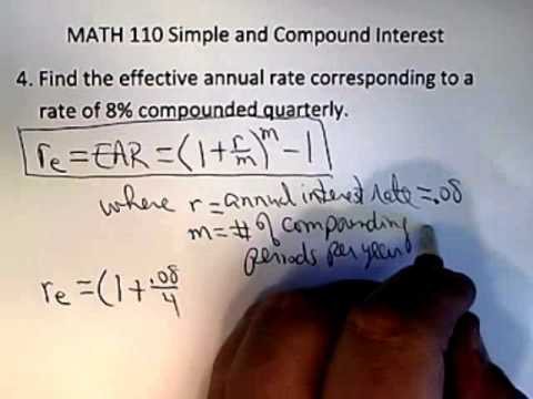 Effective Annual Rate Example - YouTube - Identify A True Statement About The Effective Annual Rate
