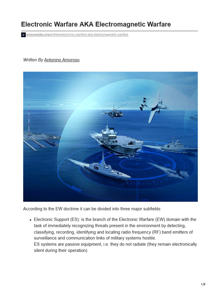 Electronic Warfare AKA Electromagnetic Warfare | PDF | Electronics - Thales Electronic Warfare Dominating The Electromagnetic Spectrum