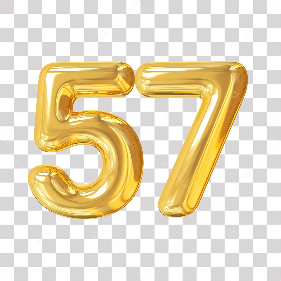 Elemento 3D Para Composição Número 57 Dourado PNG Transparente - 57 West 38th Street New York Ny