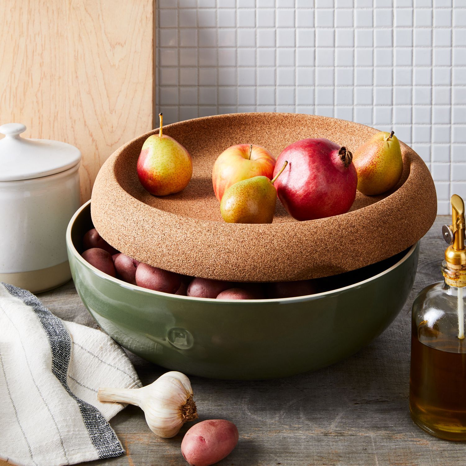 Emile Henry Storage Bowl, French Ceramic, 3 colors, 2 sizes | Storage - Emile Henry French Ceramic Fruit Storage Bowl