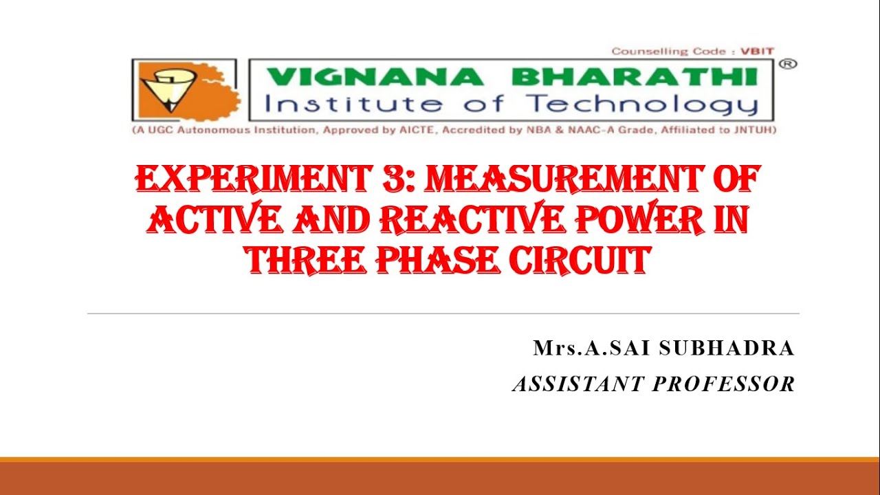 Experiment 3: Measurement of Active and Reactive power in three phase - Reactive Power Formula In 3 Phase
