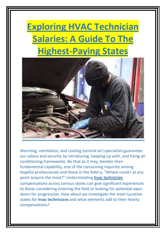 Exploring HVAC Technician Salaries: A Guide To The Highest-Paying States - How Much Does Hvac Make In Texas