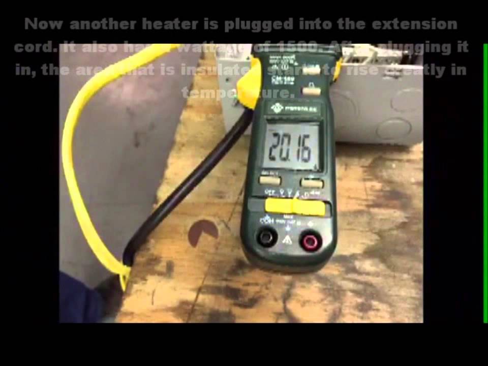 Extension cord and space heater experiment - YouTube - Plugging A Space Heater Into An Extension Cord