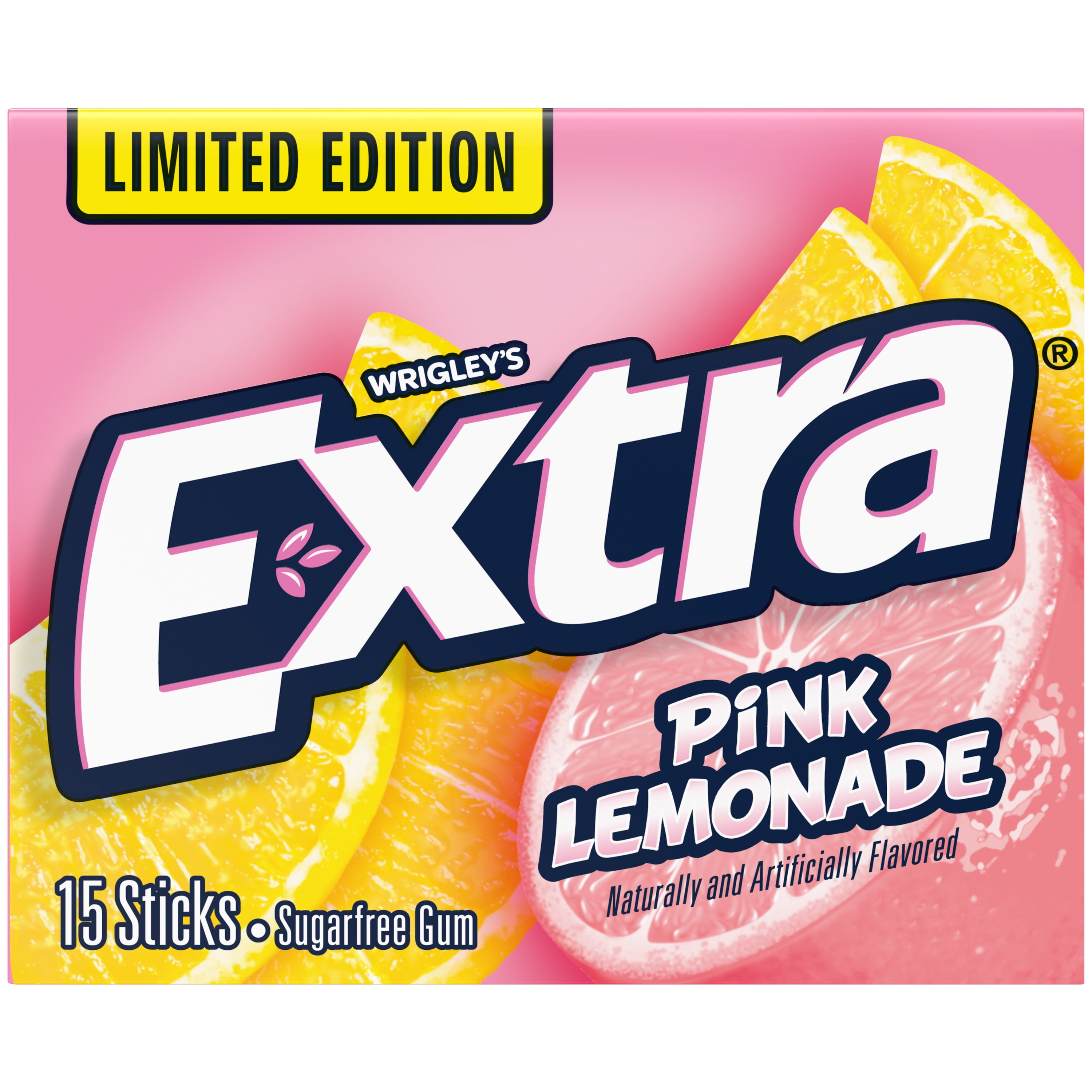 Extra Pink Lemonade Sugar Free Chewing Gum - 15 Sticks - Walmart.com - Gum That's Good For Your Teeth