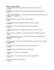 Which Of The Following Statements Is True Of A Database