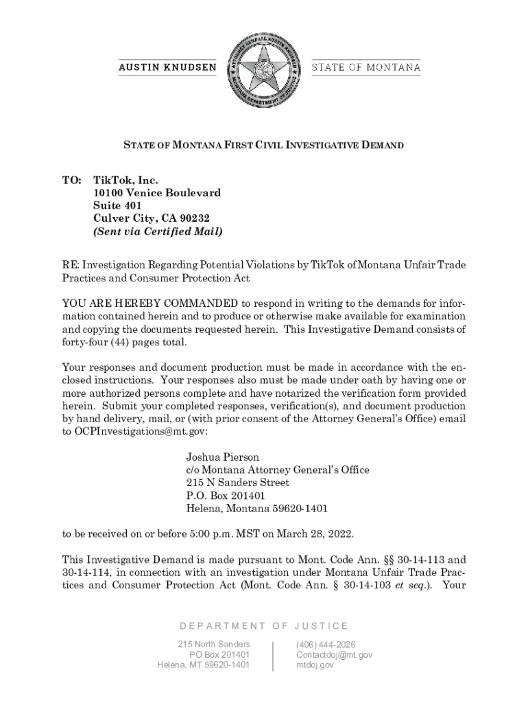 Fillable Online What is a Civil Investigative Demand?False Claims Act - Civil Investigative Demand False Claims Act