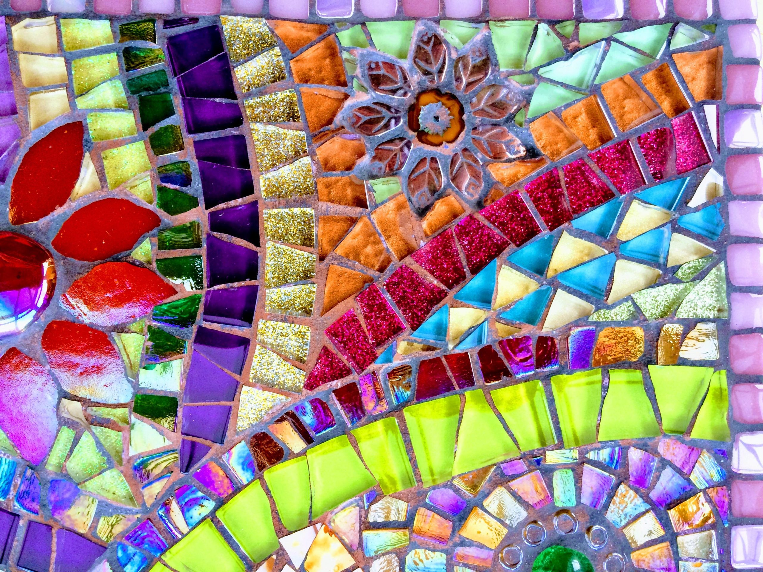 flower mosaic art - Mosaic Dermatology Houston - Dr. Rashid M. Rashid