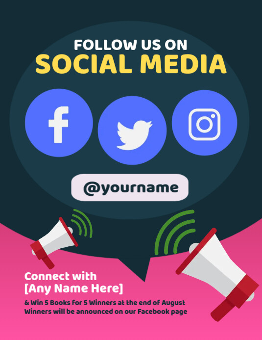 Follow Us On Social Media Flyer