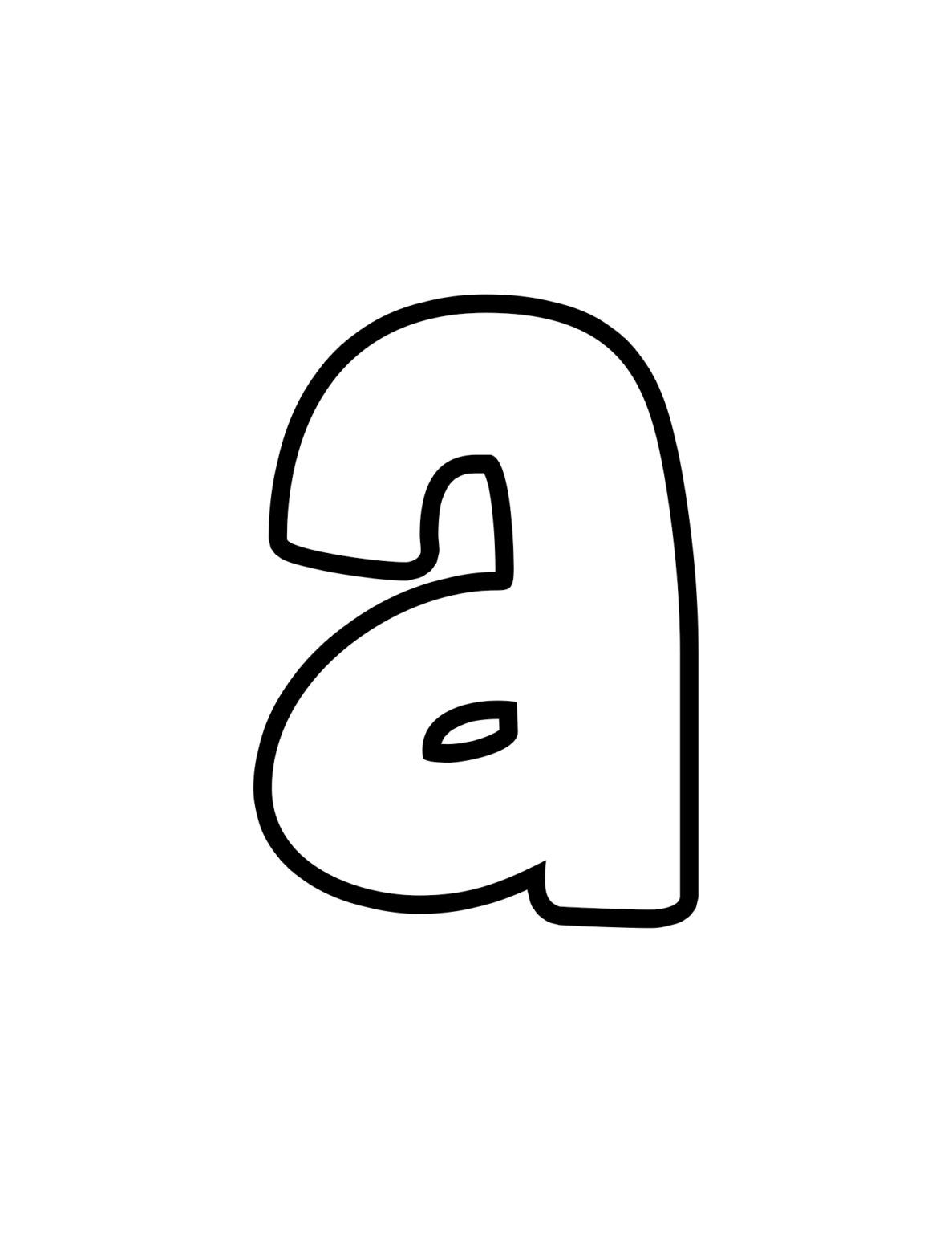 Free Printable Bubble Letters - Mini Lowercase Bubble Letter a in 2023 - What Is A Gelatin Capsule Made Of