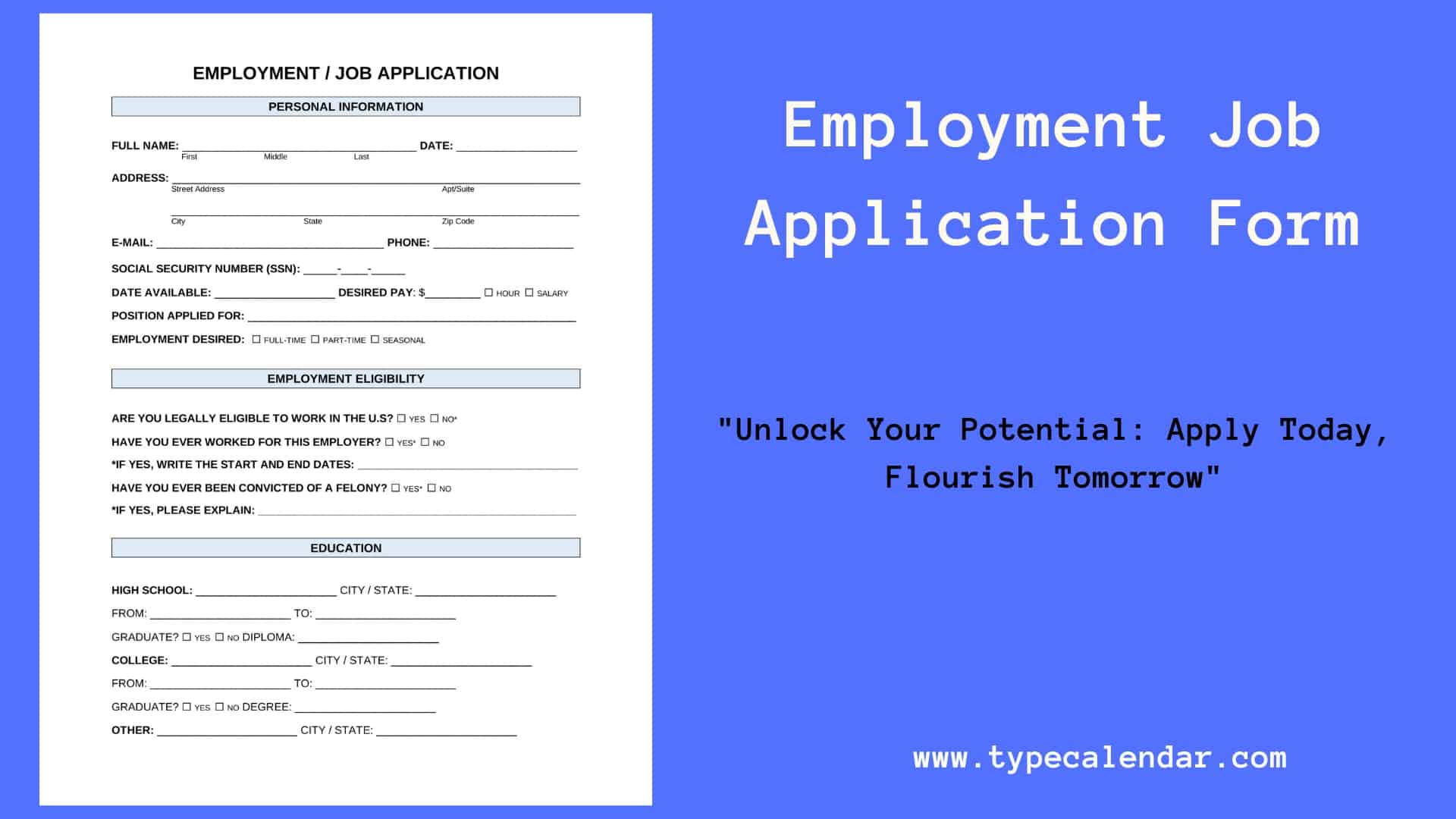Free Printable Employment Job Application Form Template - Apply With Ease - Application Does Not Meet Lender's Risk Threshold