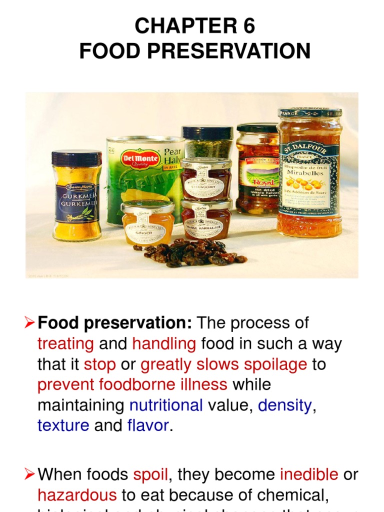 All Of The Following Are Methods Of Food Preservation Except