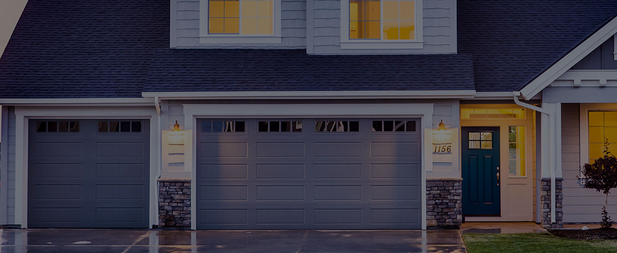 Garage Door Installation, Repair, and Replacement | TOHO - Black Garage Doors On White House