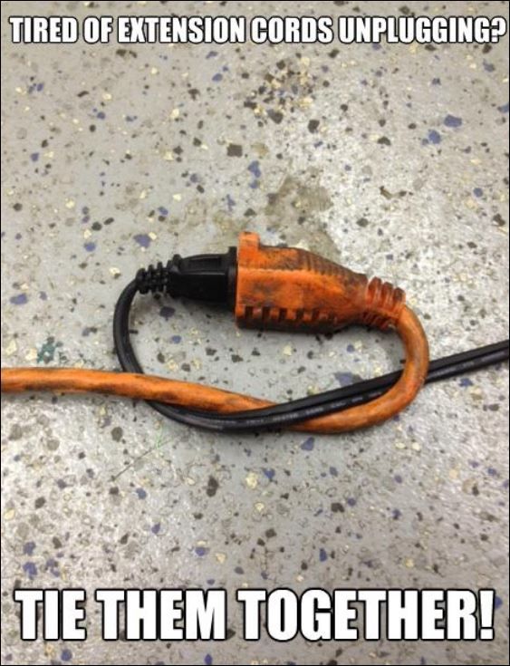 Great way to keep extension cord from unplugging | Amazing life hacks - Does Turning Off Extension Cords Save Electricity