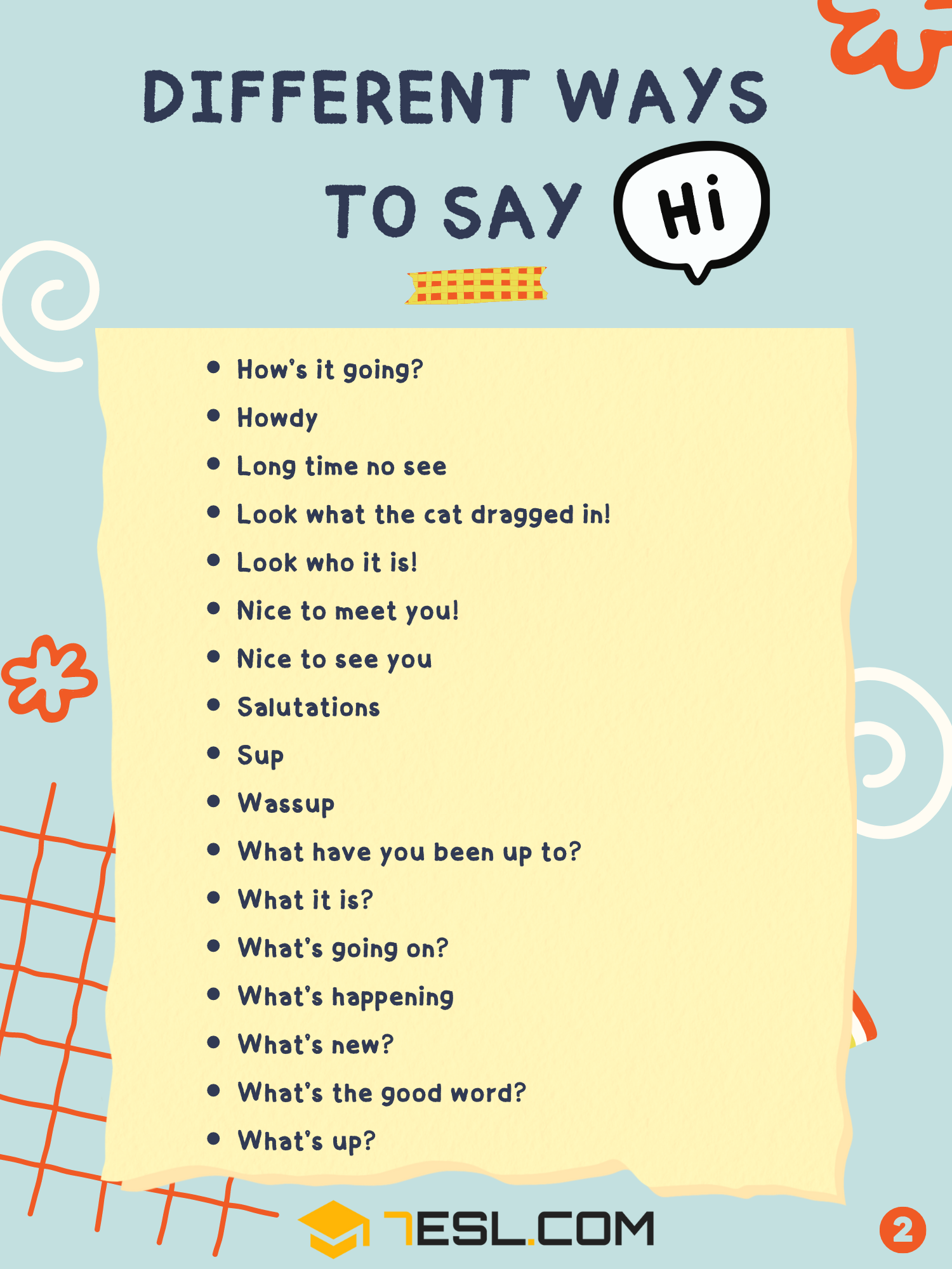 Hi! 50+ Creative Ways to Say "Hi" in English (Formal and Informal) • 7ESL - How To Say Sugar Daddy In Spanish
