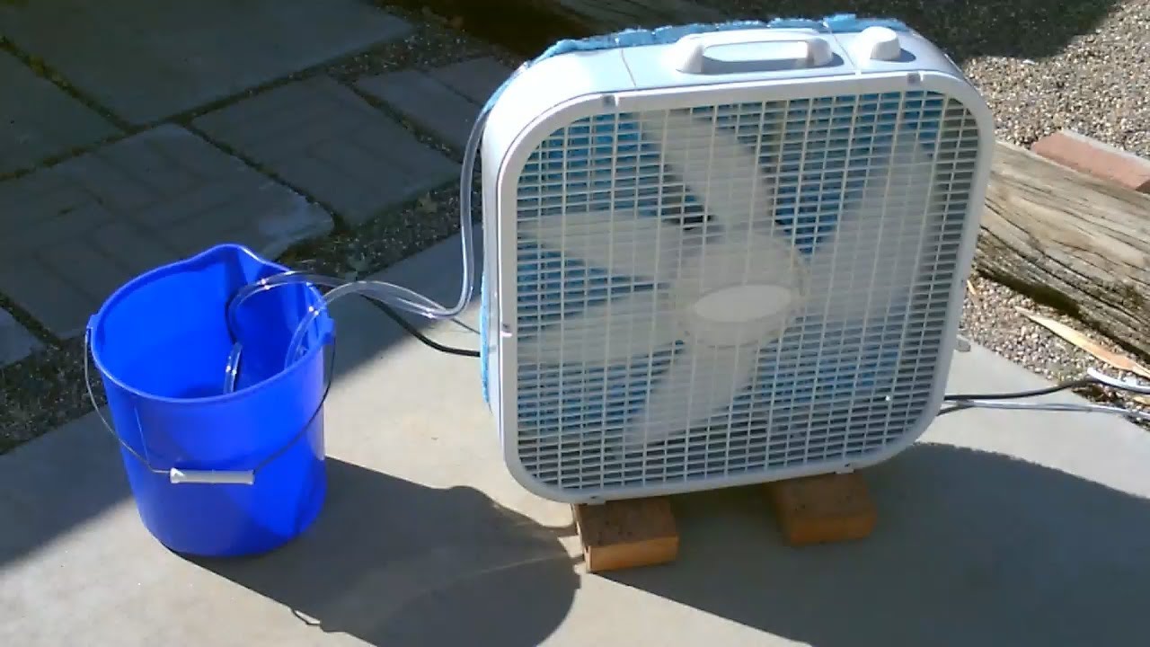 Homemade Evaporative Air Cooler! - Simple "Box Fan" Conversion - EASY - How Much Water Does A Evaporative Cooler Use