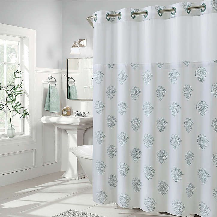 hookless shower curtain with snap in liner | Bed Bath & Beyond Vibe - Hookless Shower Curtains With Snap In Liner
