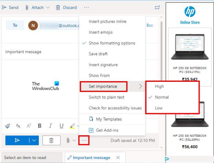 How Do I Send An Email With High Importance In Outlook Ios - Design Talk - How To Send An Email With High Importance In Outlook