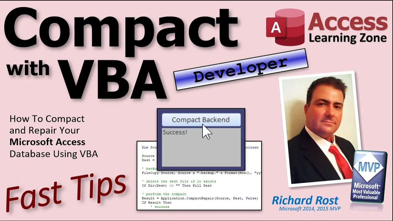 How To Compact and Repair Your Microsoft Access Database Using VBA - How To Compact And Repair Database In Access