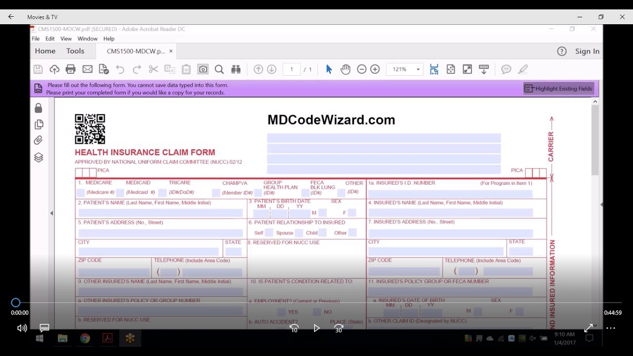How to Correctly Fill Out Form CMS1500 For Electronic Billing - Professional Billing That Generates Cms-1500 Claims Is Done For
