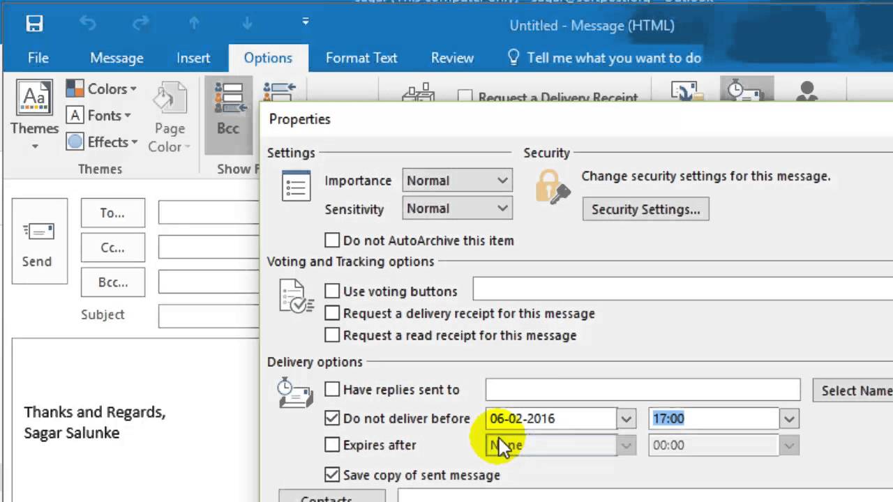 How to delay mail delivery in Outlook - YouTube - How To Cancel A Delayed Delivery Email In Outlook
