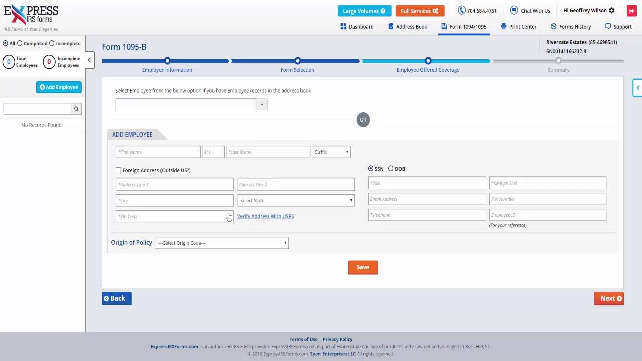 How to E-file Form 1095-B with ExpressIRSForms - YouTube - How To File 1095 B Electronically