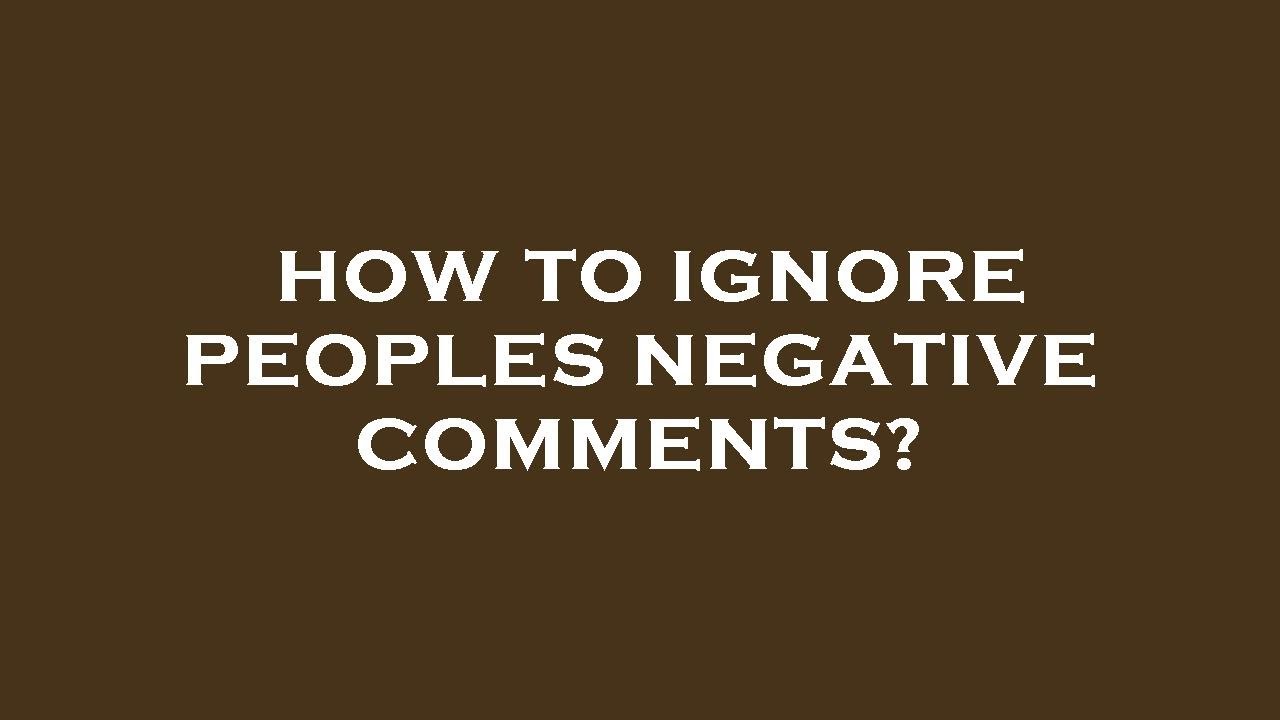 Remove Negative Comments Regarding Background And Personal Profile
