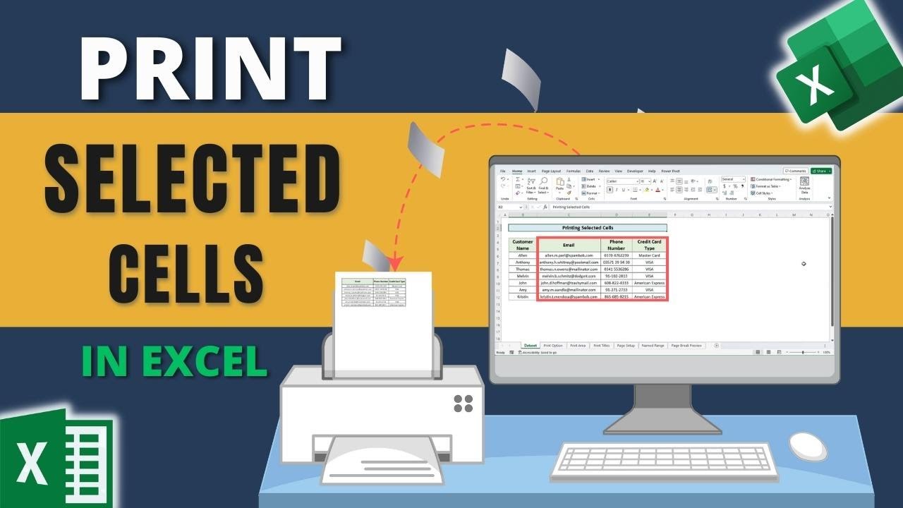 How to Print Selected Cells in Excel - YouTube - Specify That The Selected Cells Will Print