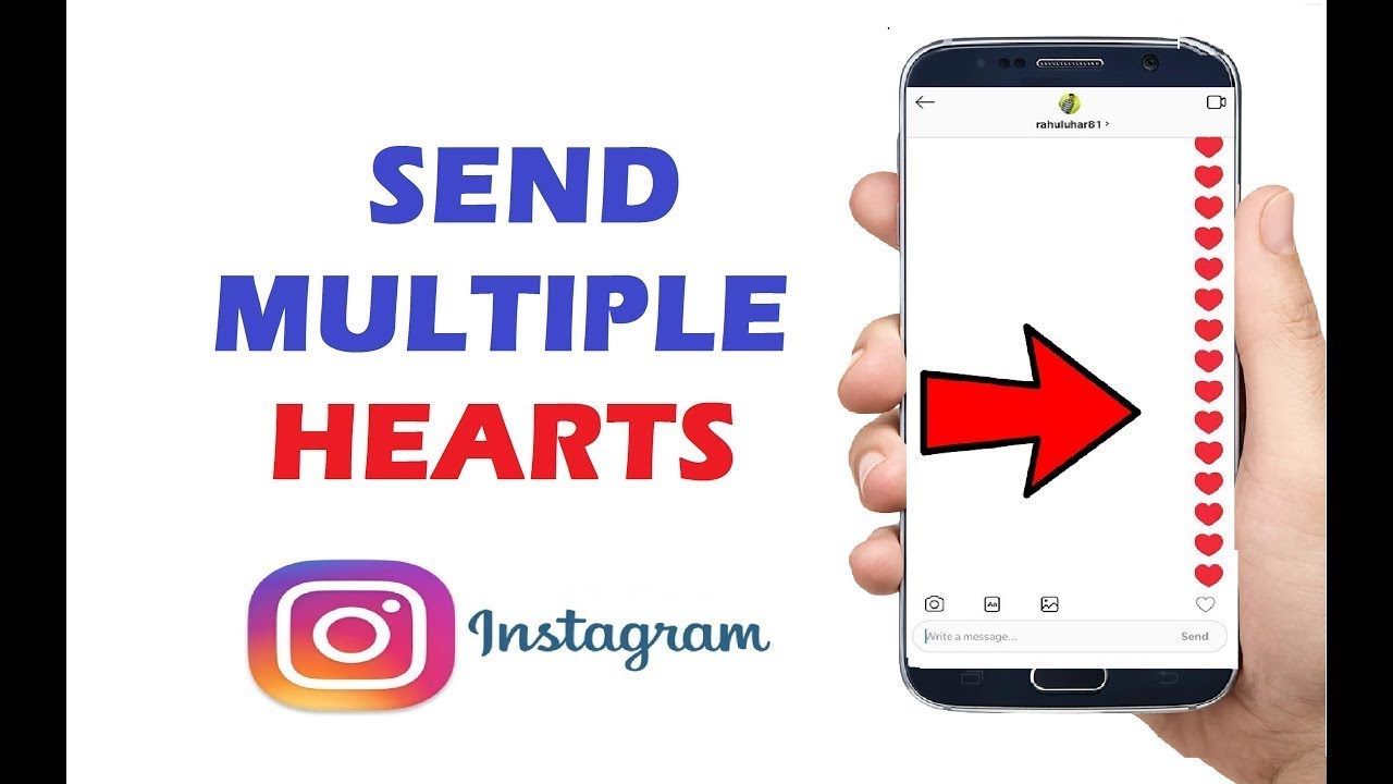 How to Send Multiple Hearts on Instagram - YouTube - Multiple Hearts On Facebook Story From One Person