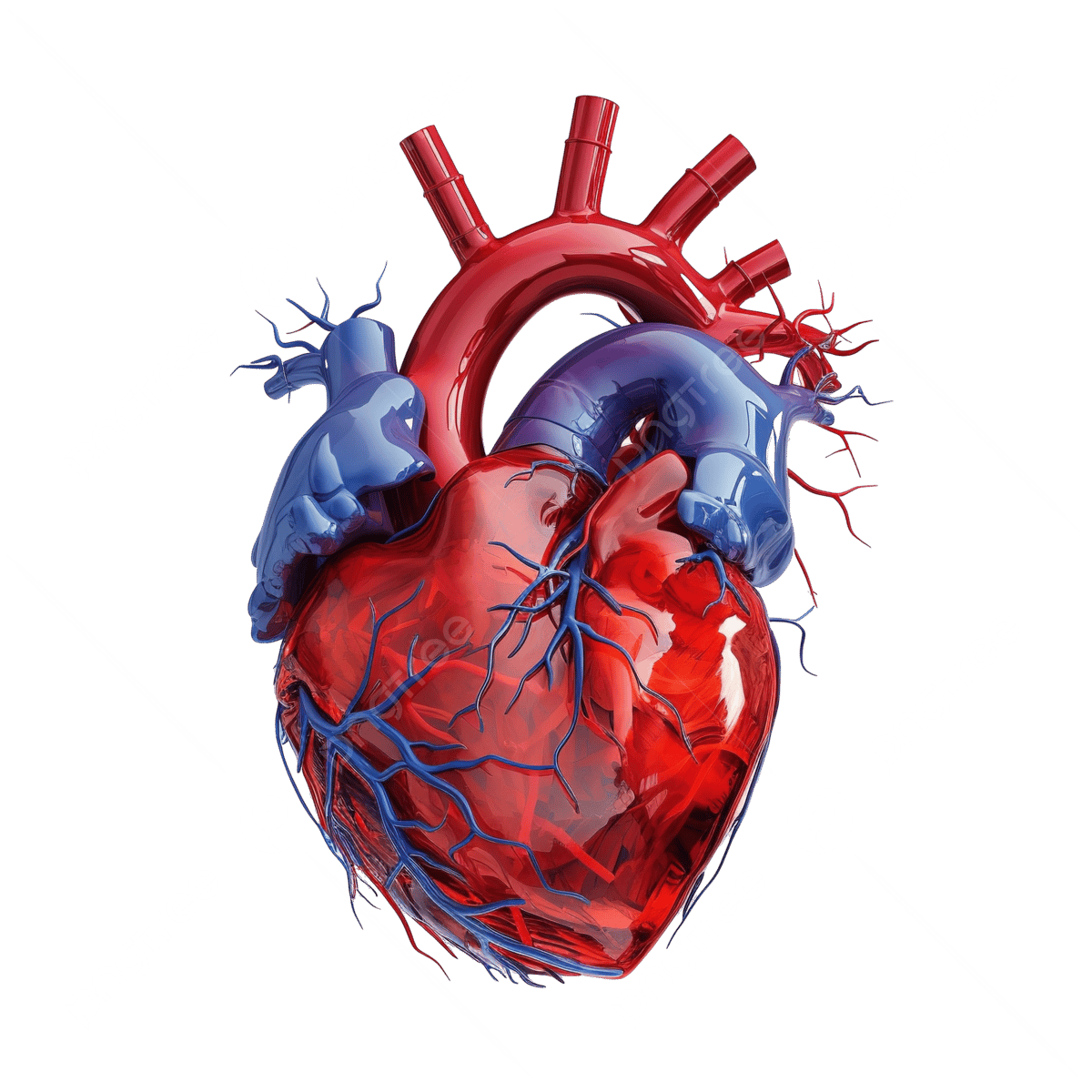 Human Heart Png Generative Ai, Human Heart, Anatomy, Cardiovascular - Heart Valve Replacement Open Heart Surgery Death Rate
