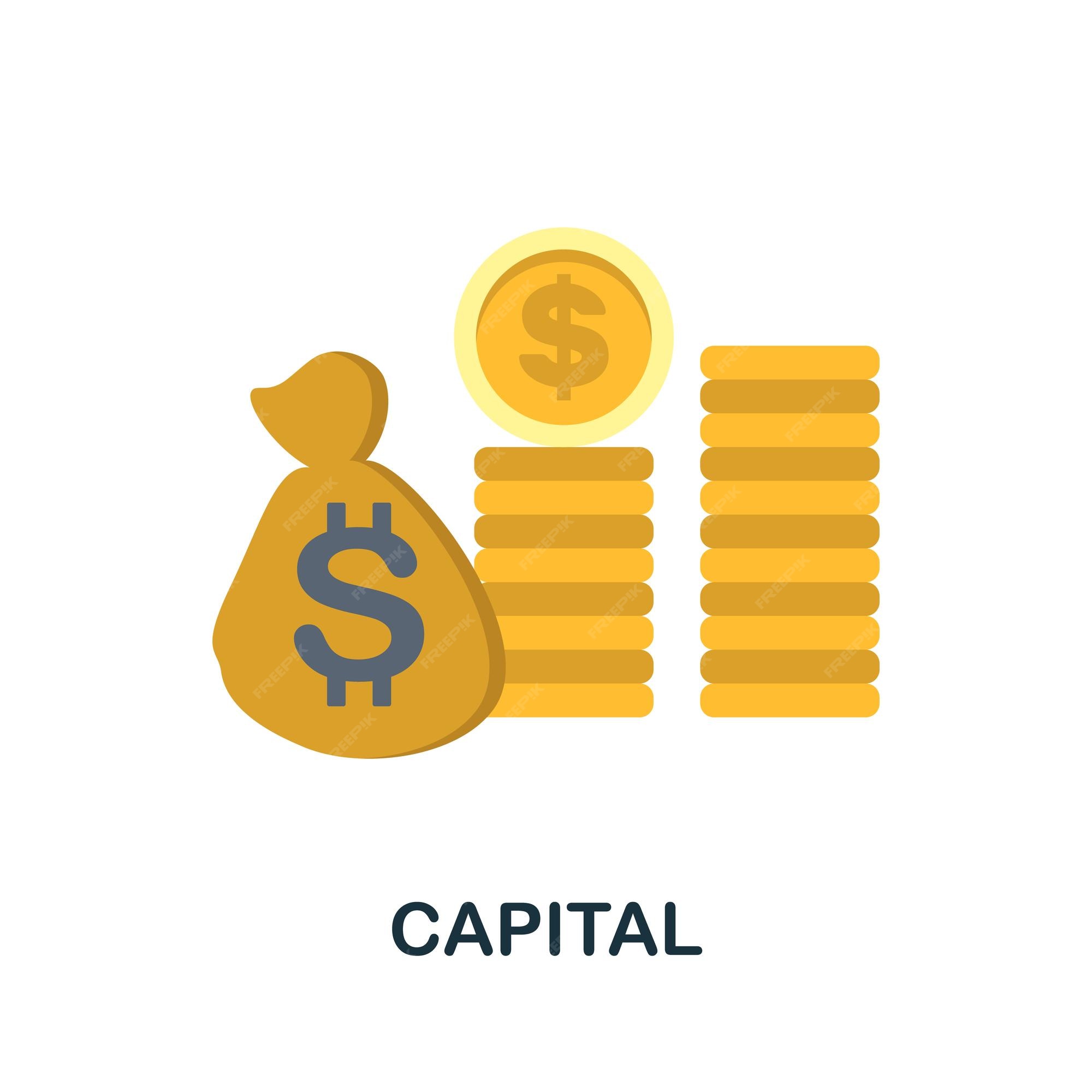 Ícono de capital Elemento simple de la colección económica Ícono de - Capital Budgeting Decisions Generally Have The Most Effect On