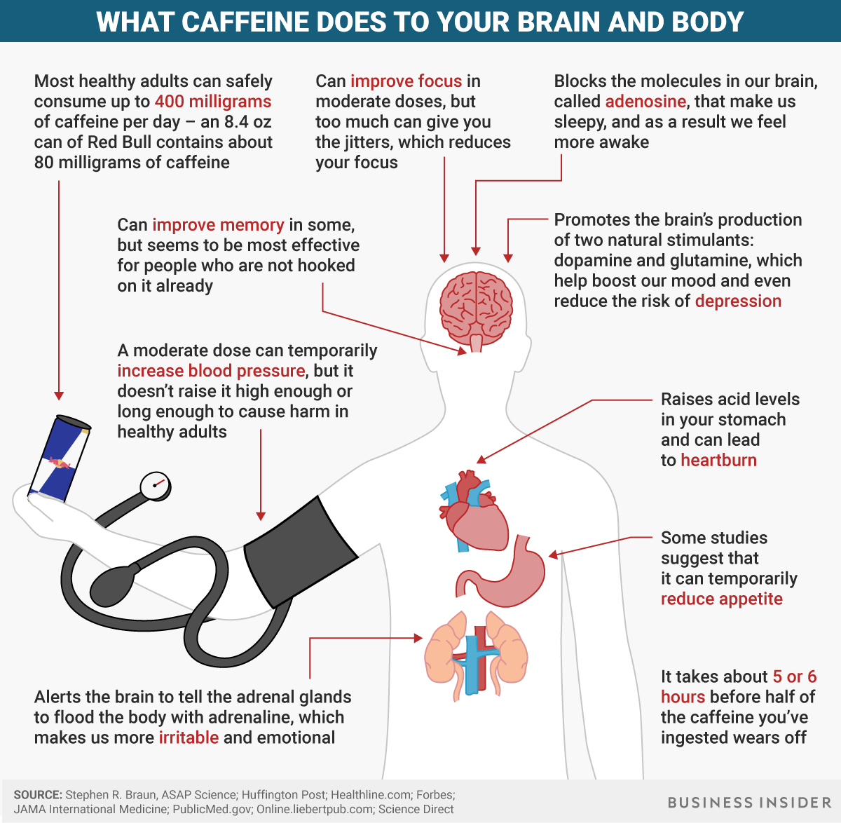 Improve Focus, Business Insider, Our Body, Substances, Colorless - Identify A True Statement About The Physiological Effects Of Caffeine