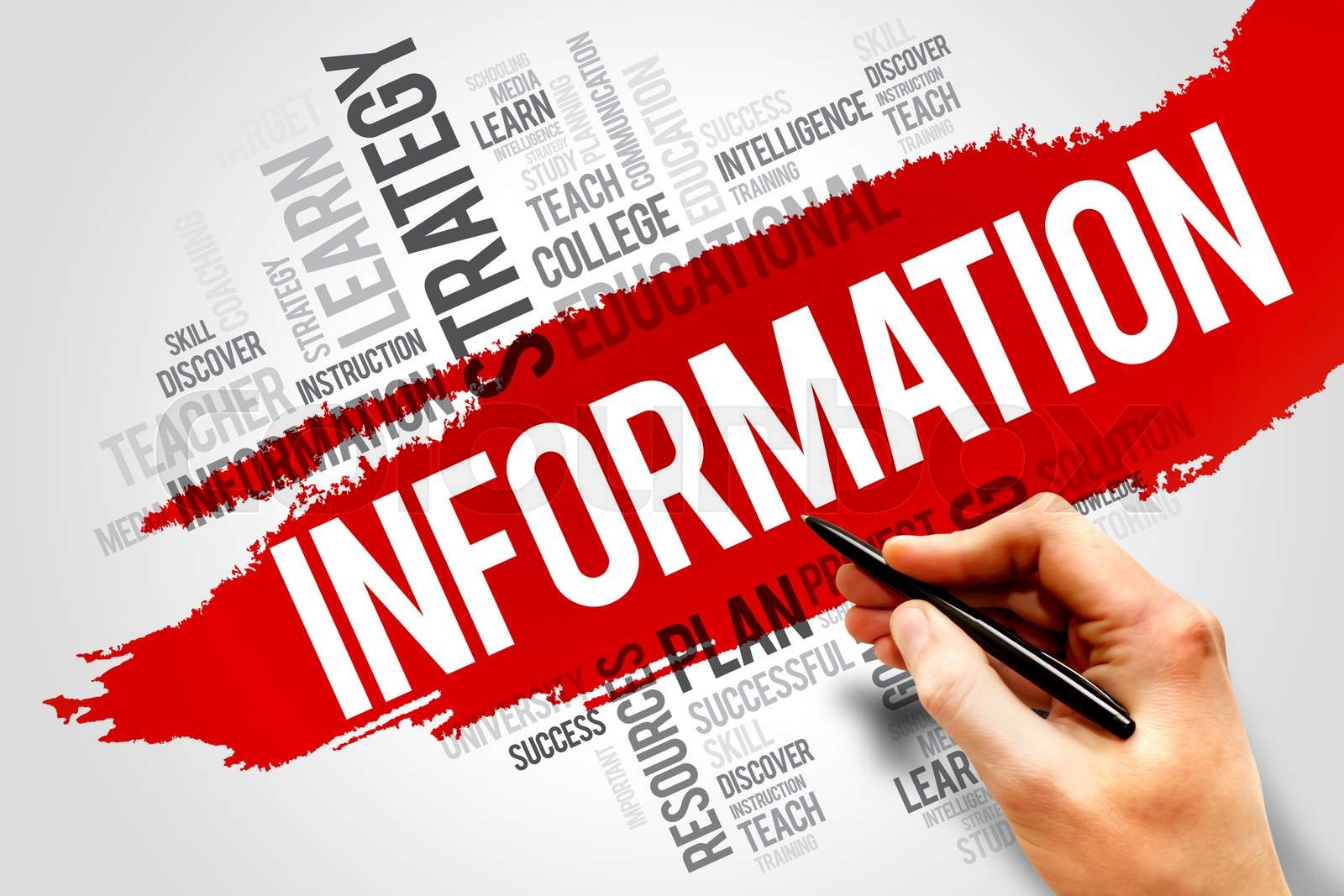 INFORMATION | Stock image | Colourbox - Information Taken Directly From An Existing Classified