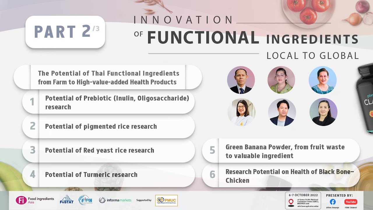 Innovation of Functional Ingredient - Local to Global [Part 2/3] - YouTube - Functional Ingredients Are Responsible For Producing The Desired Effect