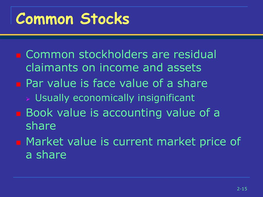 Investment Alternatives - ppt download - Outstanding Common Stock Refers To The Total Number Of Shares
