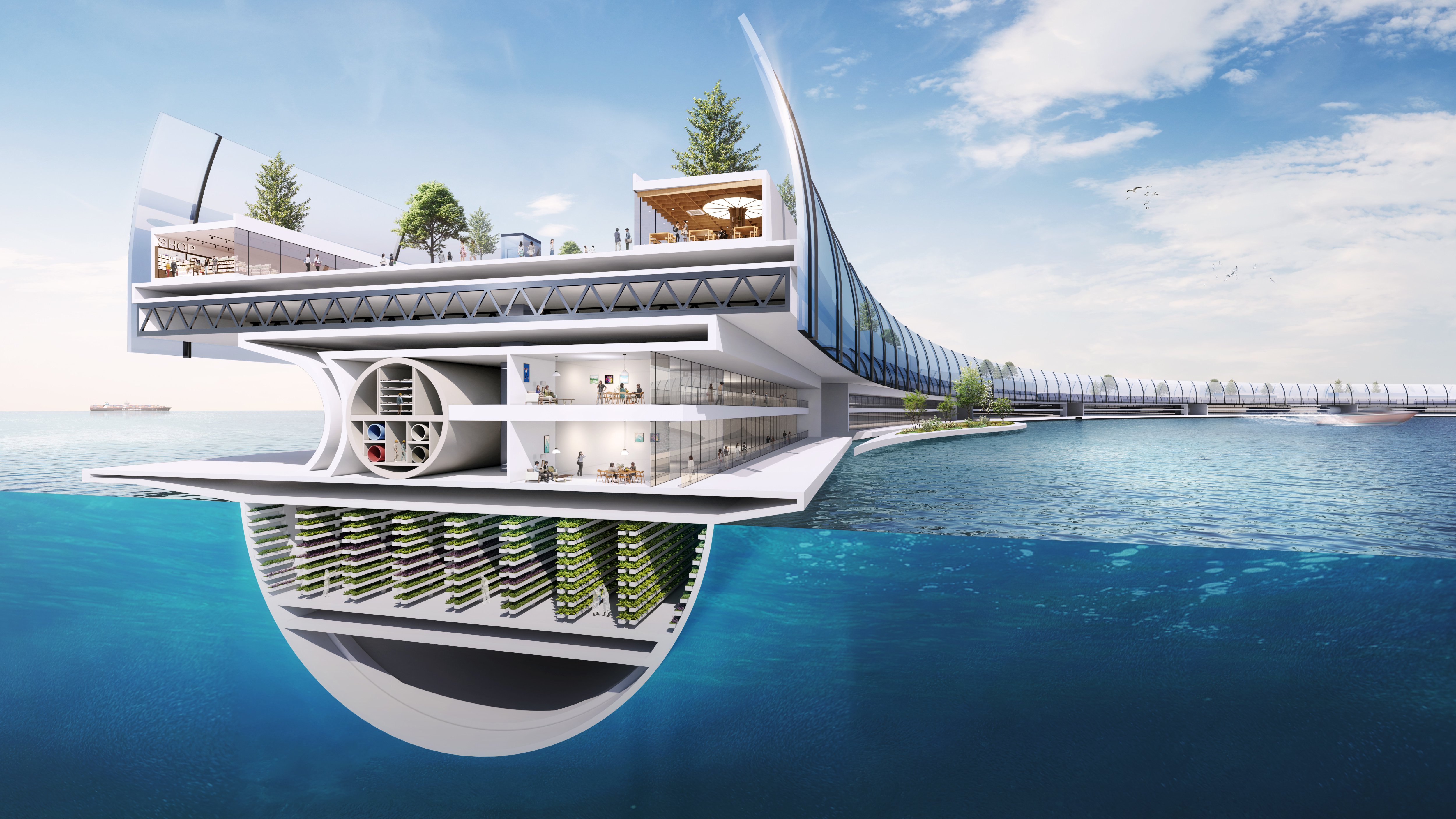 Japanese designer proposes floating cities to survive climate change - DCD - Floating Production Storage And Offloading Vessel