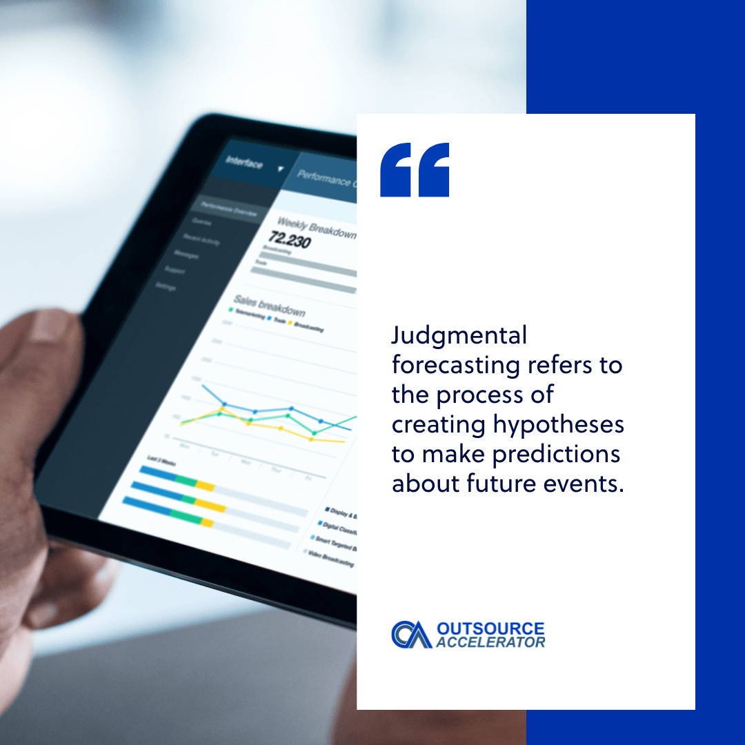 Judgmental forecasting | Outsourcing Glossary | Outsource Accelerator - Forecasts Based On Judgment And Opinion Do Not Include