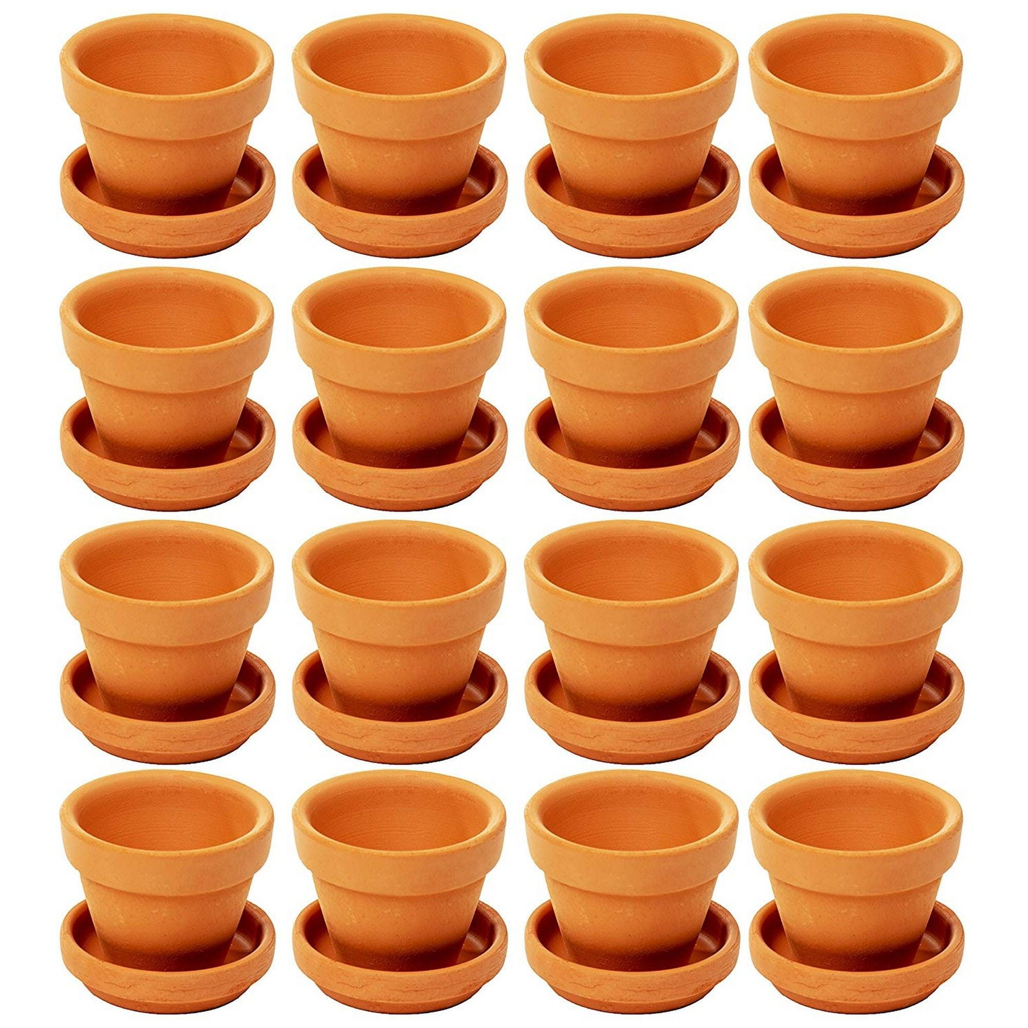 Juvale Small Terra Cotta Pots with Saucer- 16-Pack Clay Flower Pots - Pots Of Gold Casino 50 Free Spins
