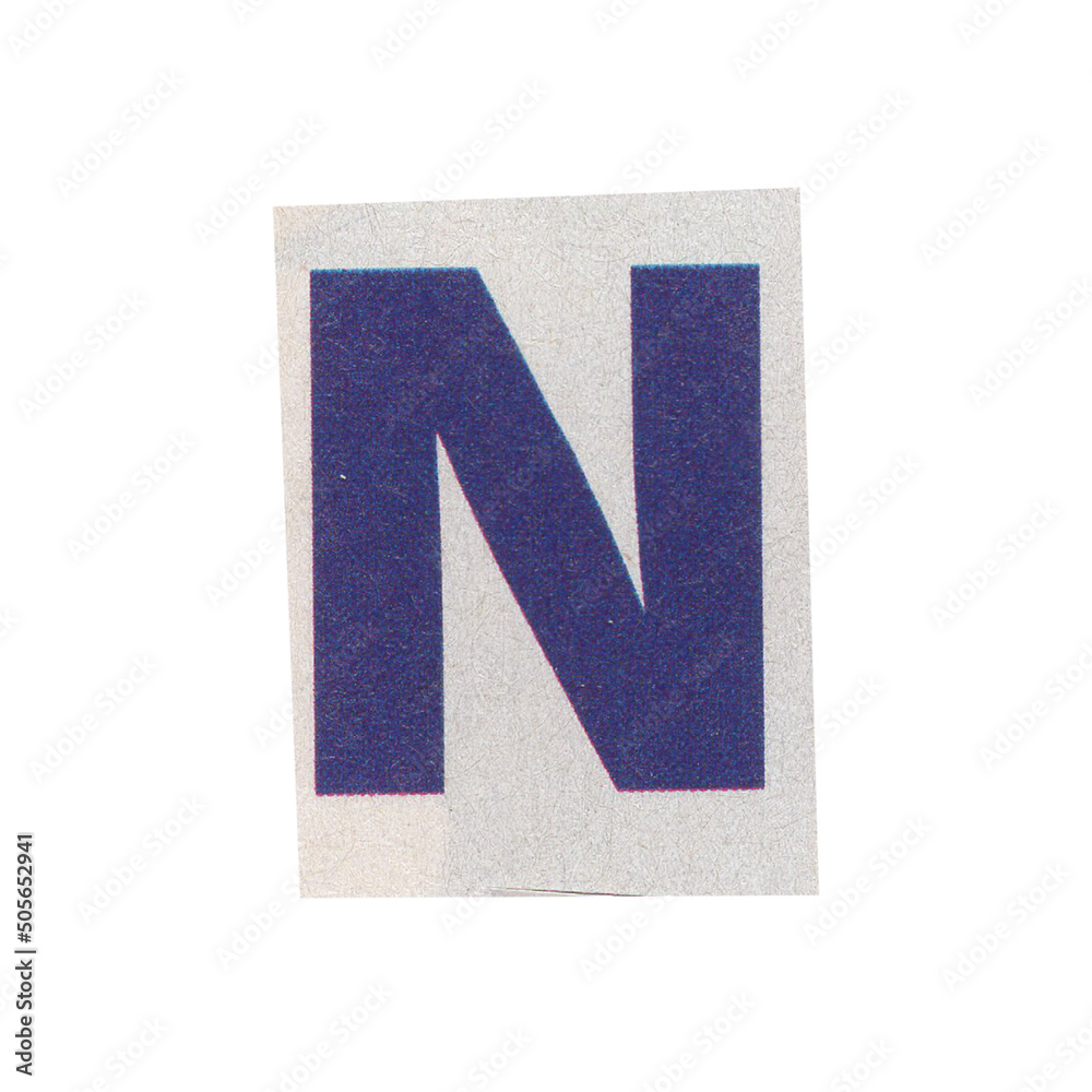 letter n magazine cut out font, ransom letter, isolated collage - N Acetyl L Tyrosine Vs L Tyrosine