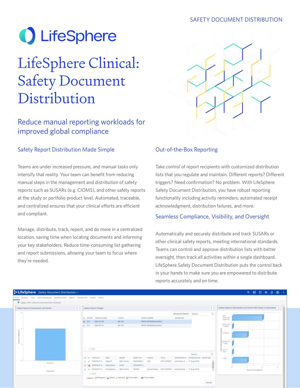 LifeSphere Clinical Safety Document Distribution Fact Sheet - Technical Documentation In Life Sciences Industry