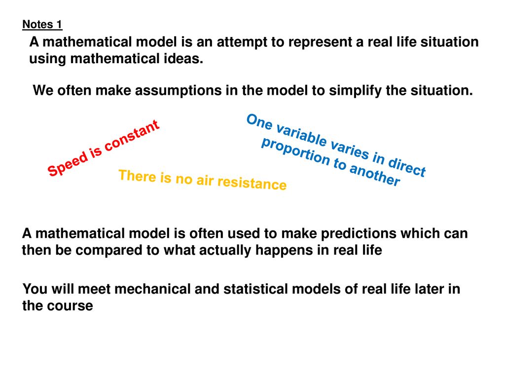 Linear Geometry. - ppt download - Any Model Is Based On Making Assumptions Because