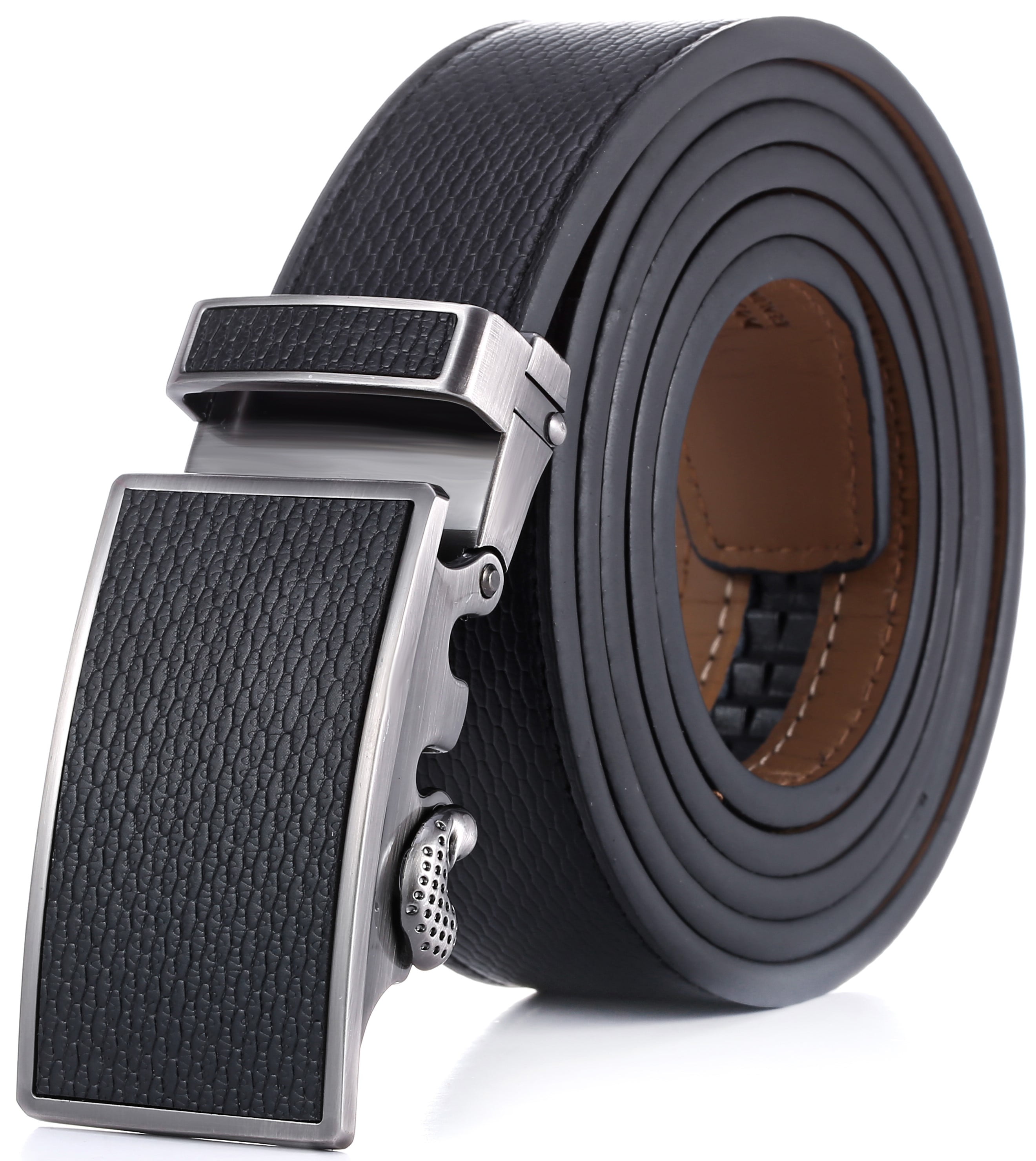 marino ratchet leather dress belt for men - adjustable click belt with - Belt For Stomach To Lose Weight