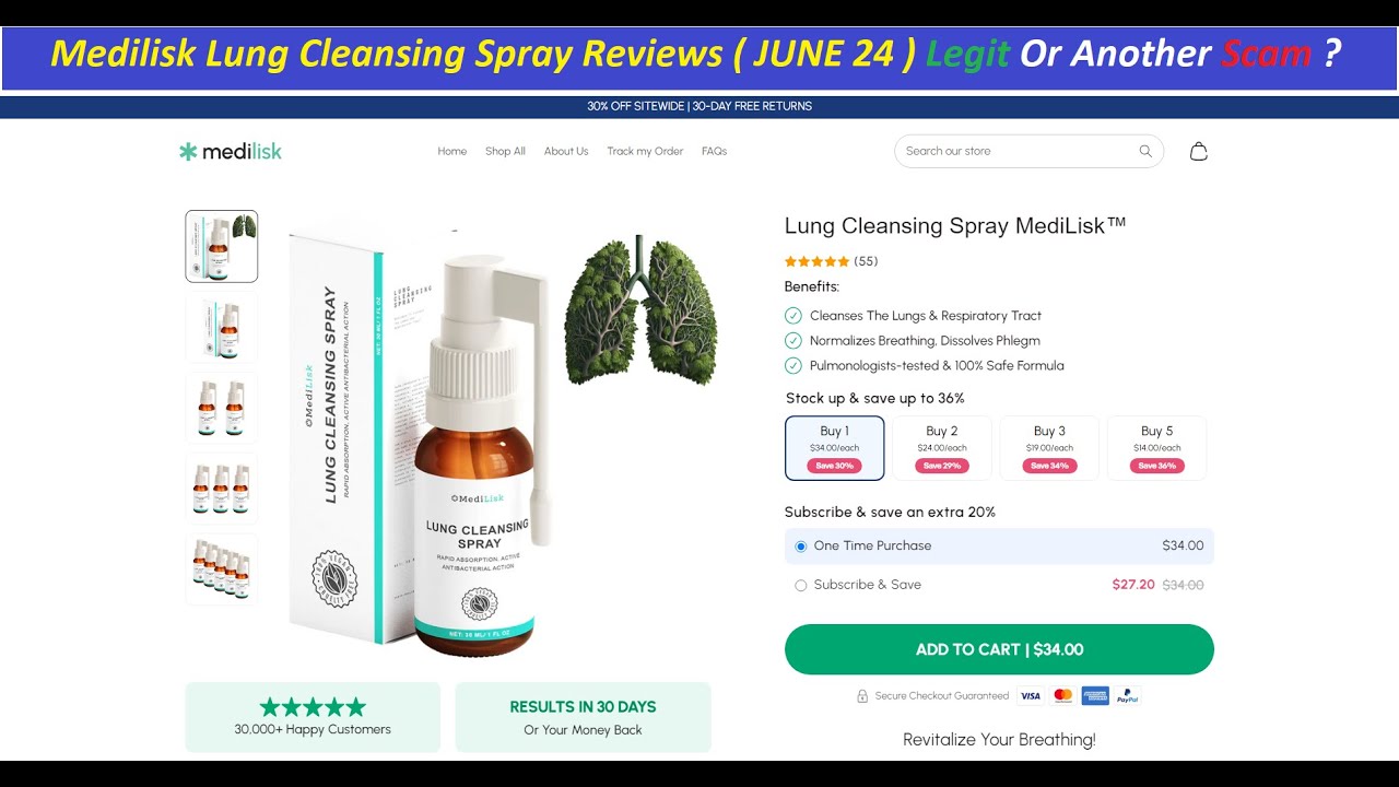 Medilisk Lung Cleansing Spray Reviews ( JUNE 24 ) Legit Or Another Scam - Medilisk Herbal Spray Cleansing Lung Reviews