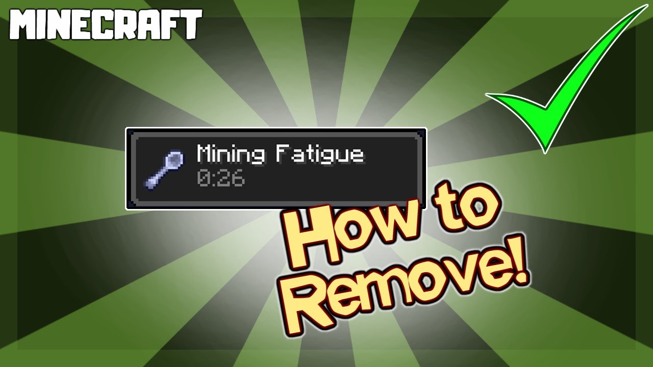 Minecraft | How to Remove Mining Fatigue! 1.16.4 - YouTube - How Long Does Mining Fatigue Last
