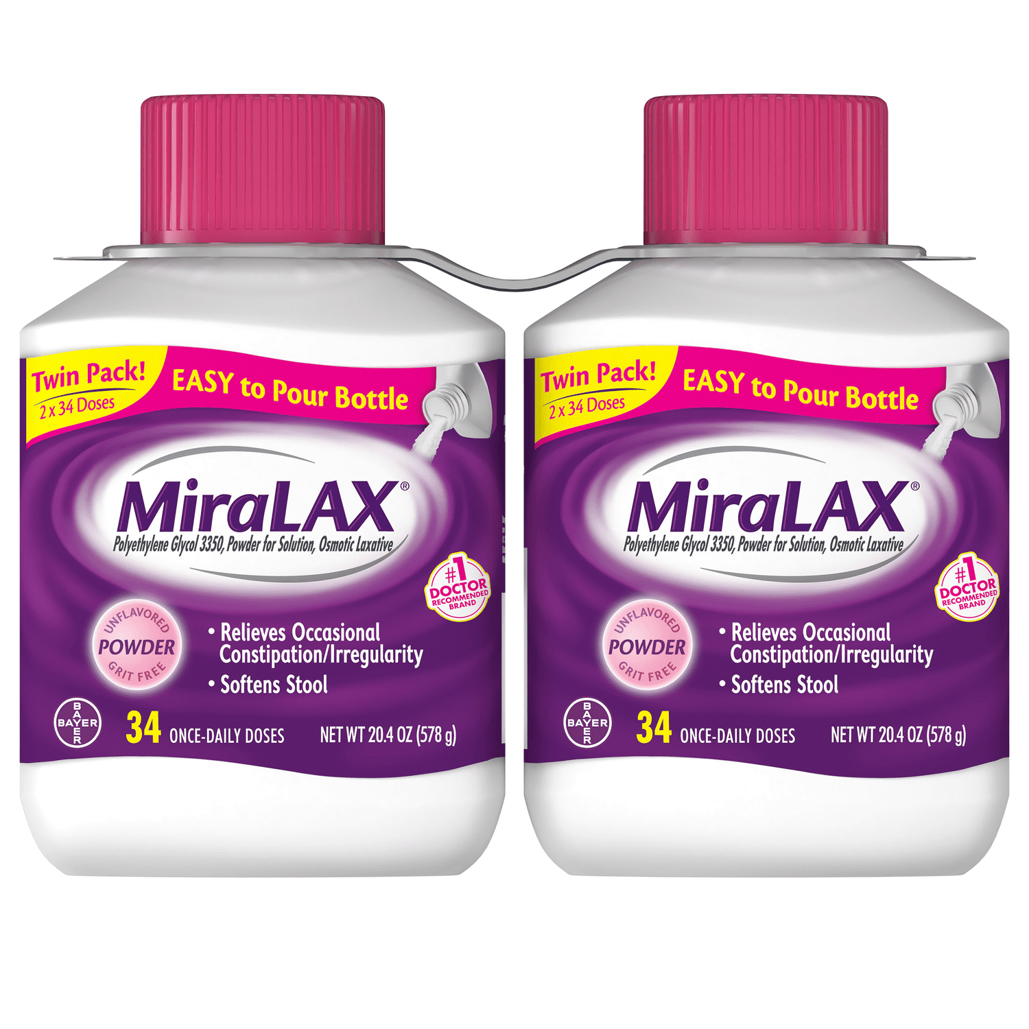 Miralax Powder Laxative, 68 Doses - Walmart Business Supplies - Does Miralax Make You Lose Weight