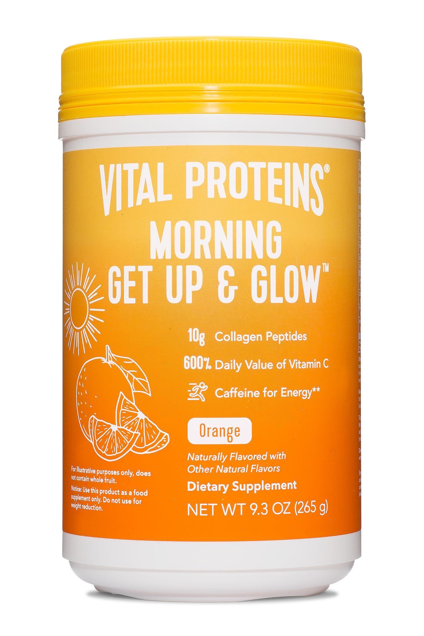 Morning Get Up & Glow™ Collagen Powder : Available in 9.3 oz. Canister - Get Up And Glow Vital Proteins