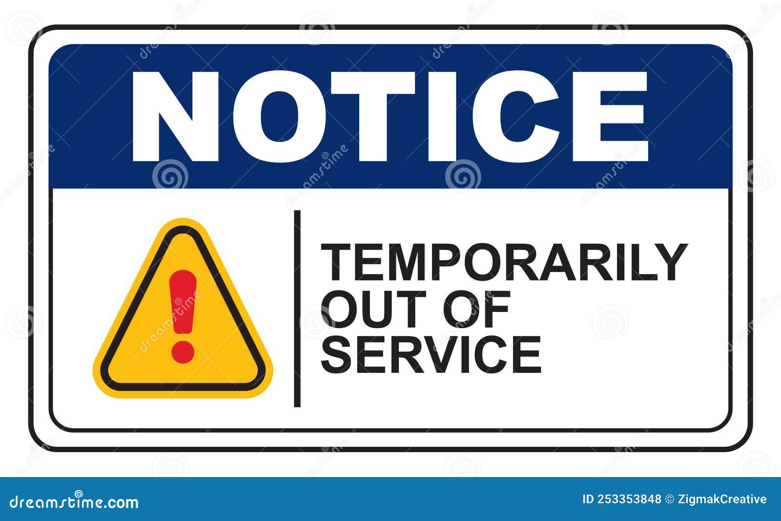 Notice Out Of Service Do Not Use Symbol Sign ,Vector Illustration - Temporary Earnings Are Best Characterized As Earnings That