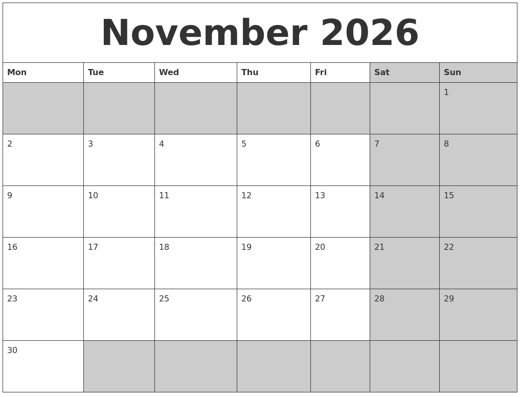How Many Months Until Nov 2026